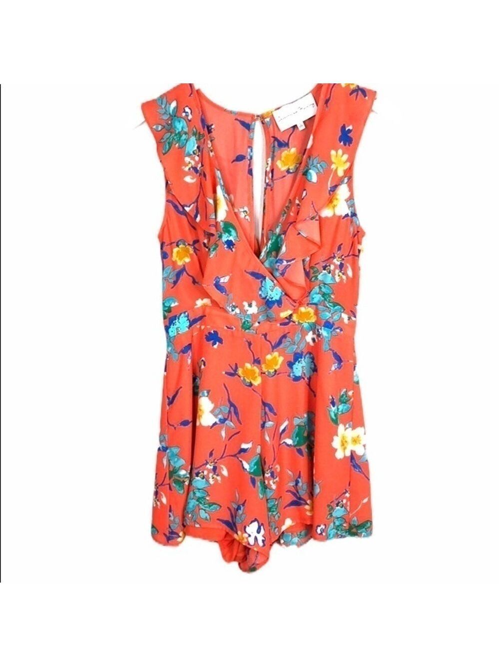 Charles Henry floral ruffled romper